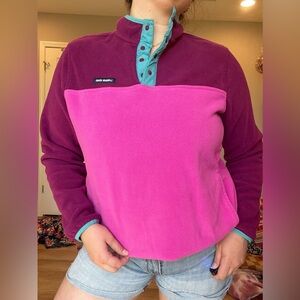 Lands End colorblock fleece